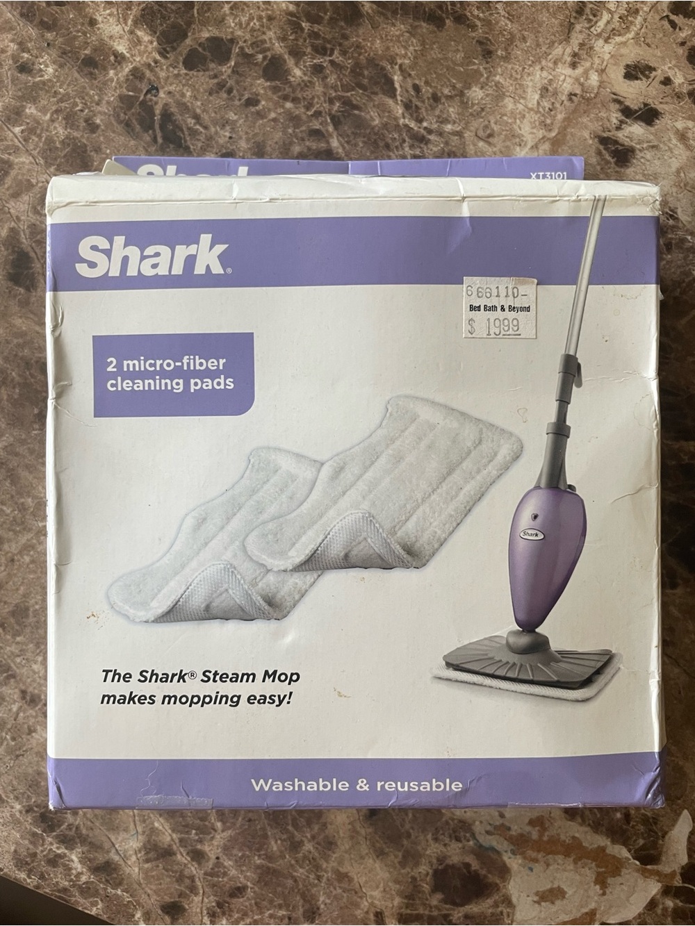 Shark Steam Mop Microfiber Replacement Pads XT3101 2-Pack Unused Open Box